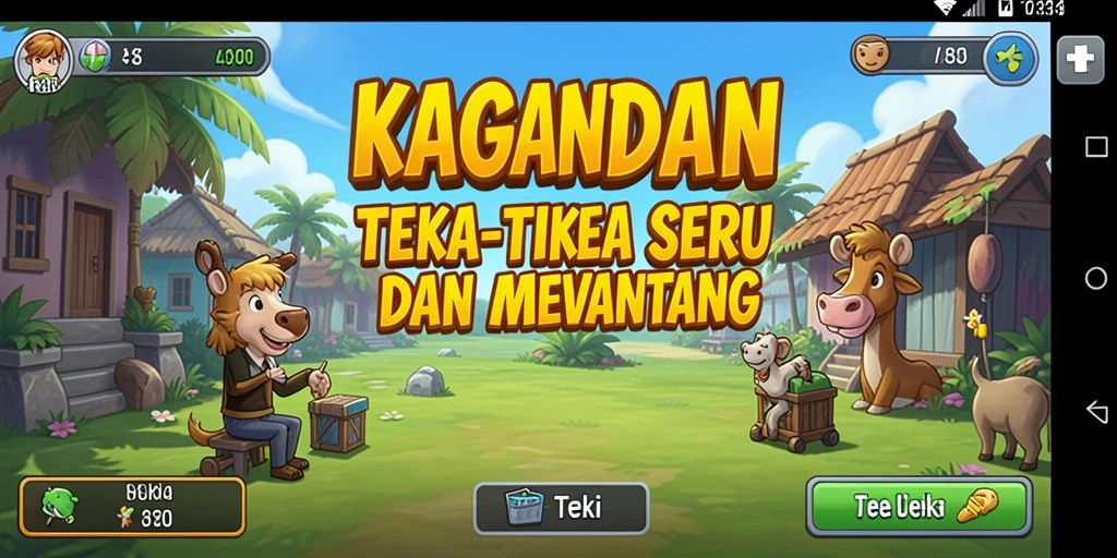 Tampilan antarmuka KAGANDAN dengan teka-teki yang menantang.