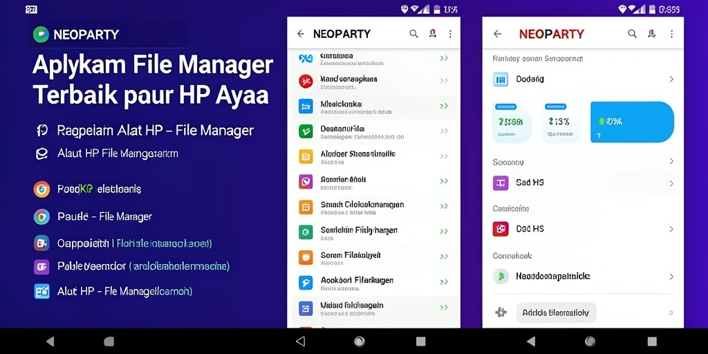 Antarmuka aplikasi NEOPARTY yang sederhana dan fungsional.