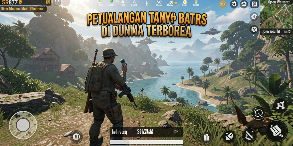 Tampilan antarmuka SR877 yang memukau dalam dunia Open World.