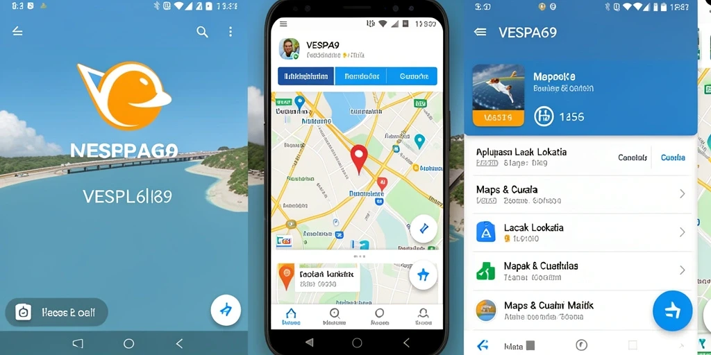 Tampilan antarmuka VESPA69 saat melacak lokasi pengguna.