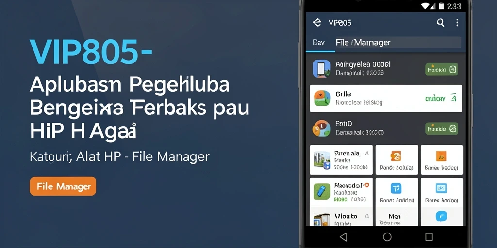 Tampilan antarmuka VIP805 yang user-friendly untuk pengelolaan file.